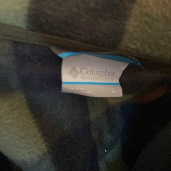 Columbia fleece zip up plaid jacket size large - Picture 6 of 7